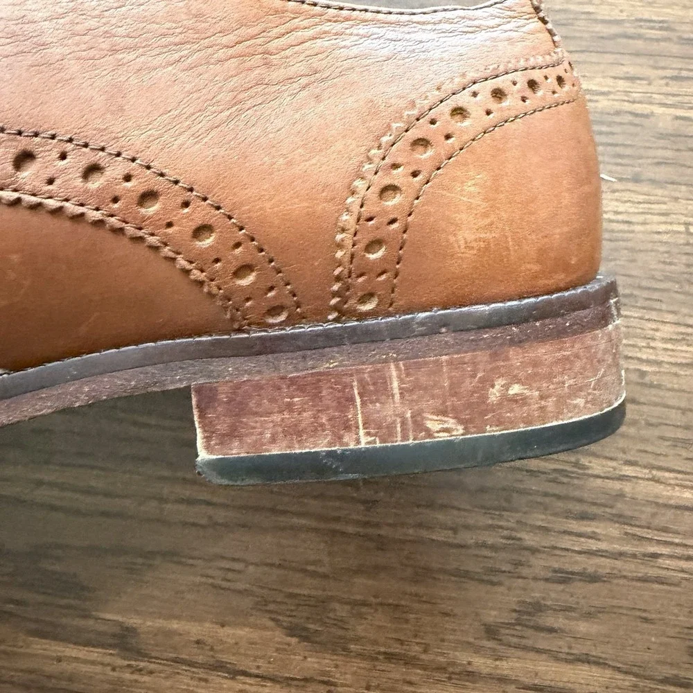 Cole Haan Men's Brown Leather Wingtips Size 10.5 Oxford Brogues